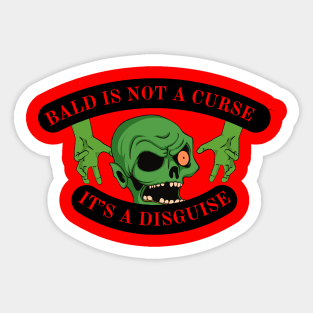 Bald Halloween 03 Sticker